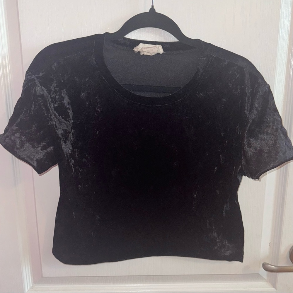 Black Velvet crop top